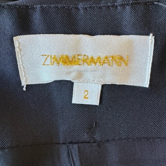 Zimmermann Black Strapless Silk Pleated Front Mini Dress Party Cocktail Sexy - Picture 12 of 13